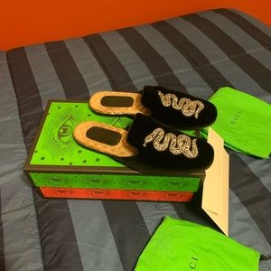 Men’s Gucci Loafers With Crystal Snake Design